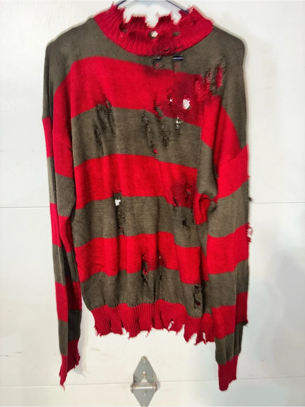 Freddy Krueger Striped Sweater Costume and mask